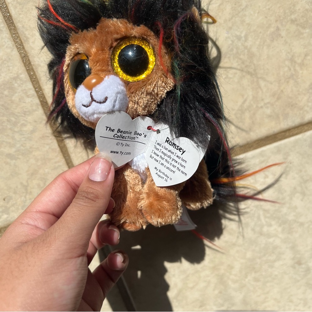 Ramsey plushie lion form TY beanie boo